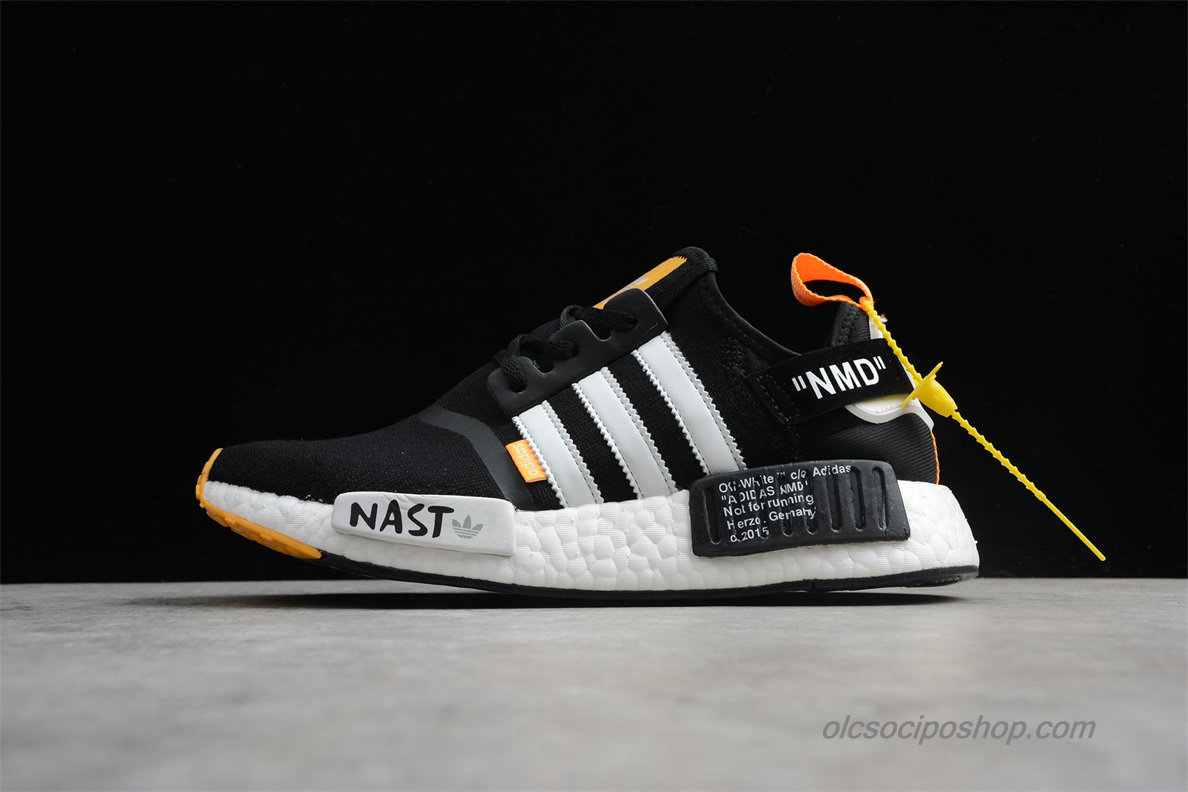 Supreme x Adidas NMD R1 Fekete/Fehér/Sárga Cipők (DA8869)