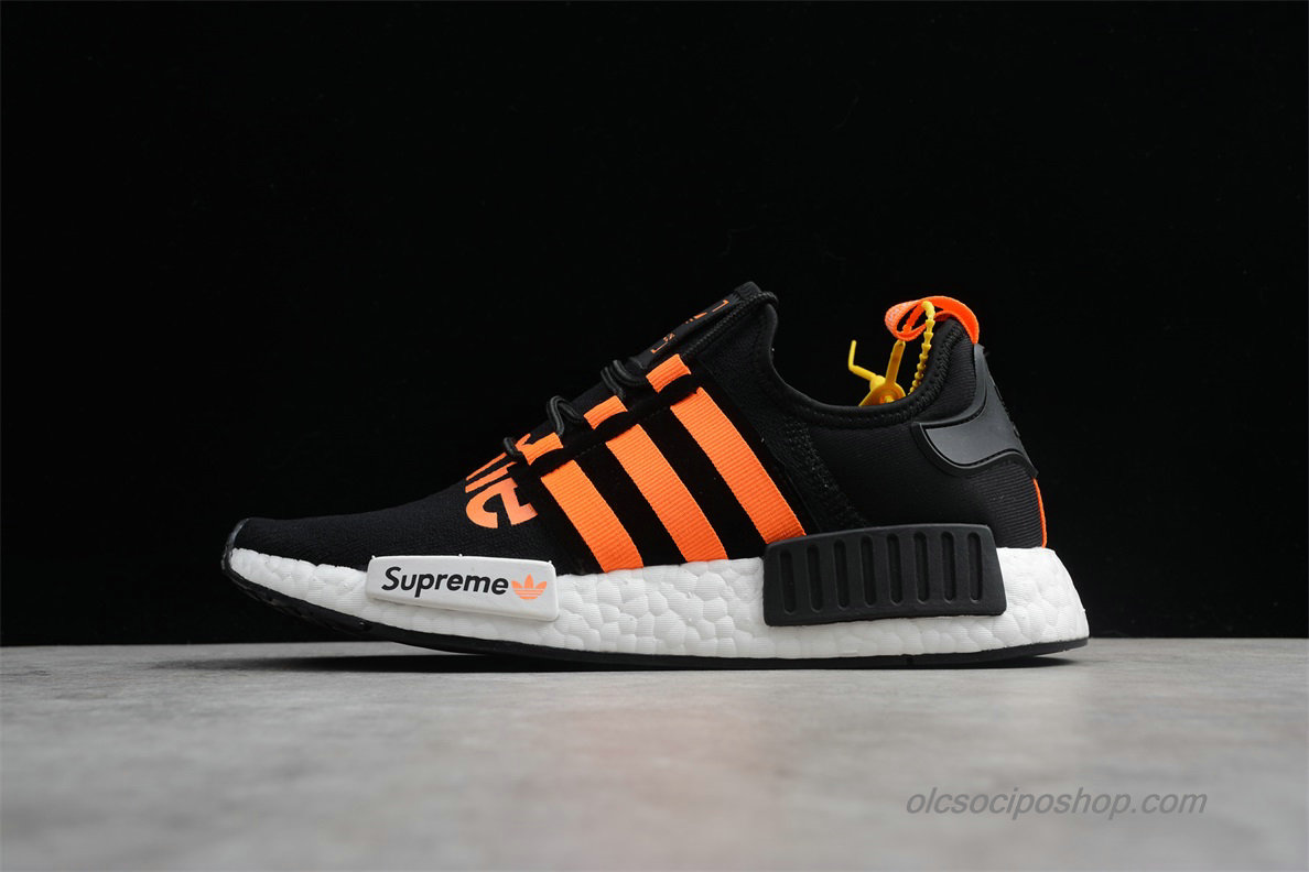 Supreme x Adidas NMD R1 Fekete/Narancs/Fehér Cipők (DA8867)