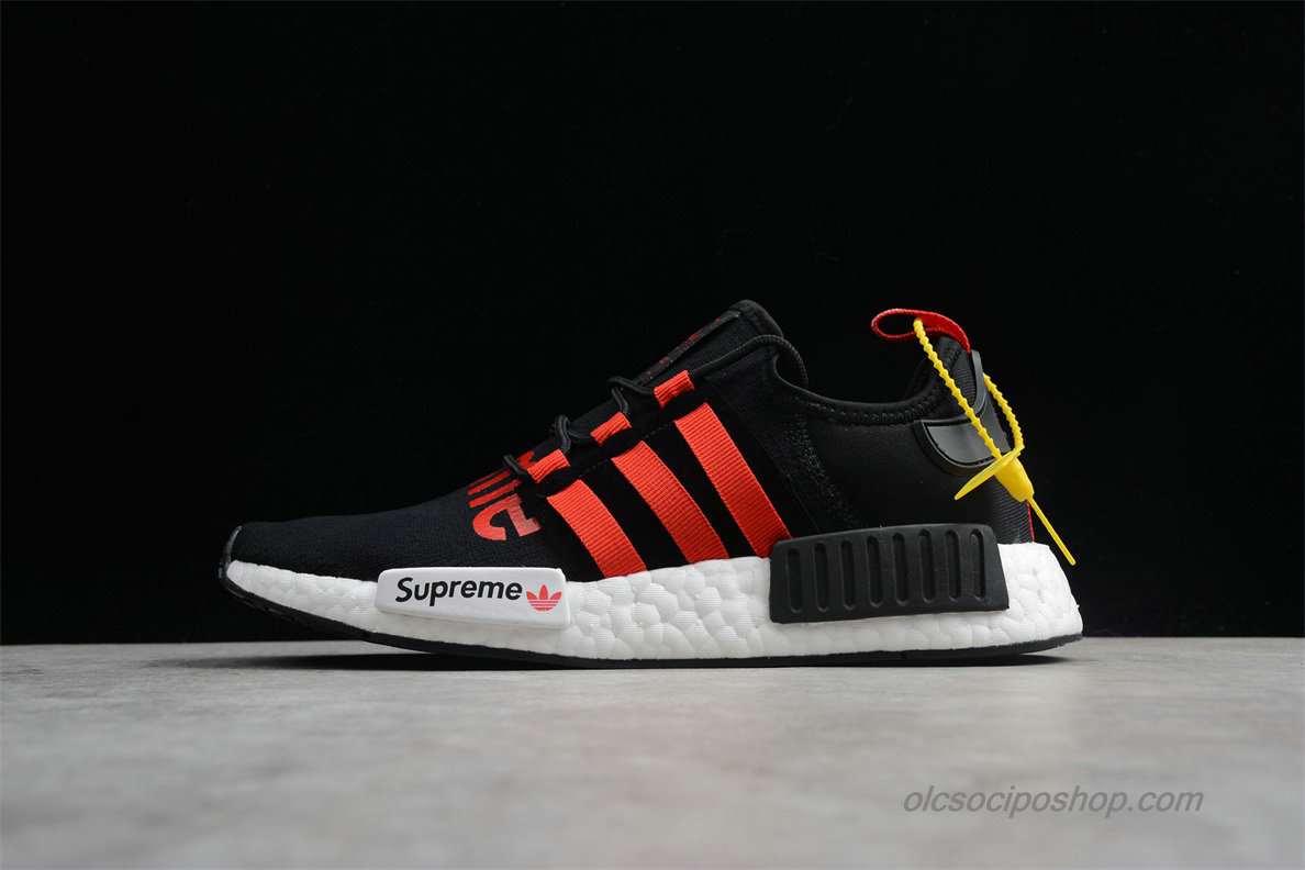 Supreme x Adidas NMD R1 Fekete/Piros/Fehér Cipők (DA8868)