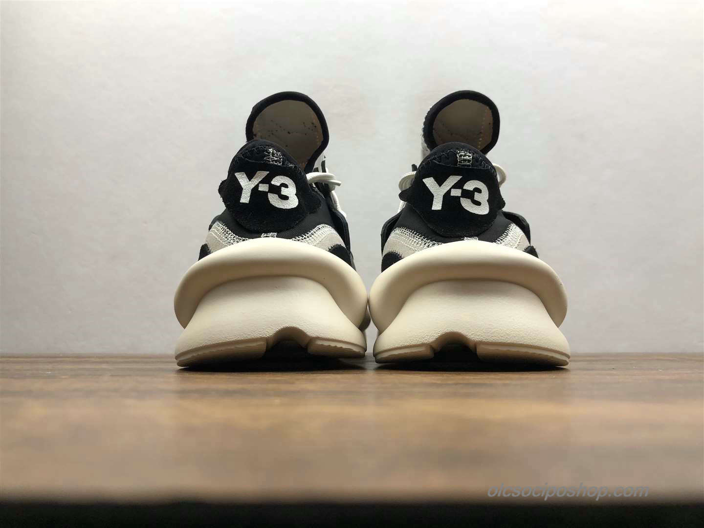 Yohji Yamamoto x Adidas Y-3 Kaiwa Chunky Fekete/Piszkosfehér Cipők (A1660)